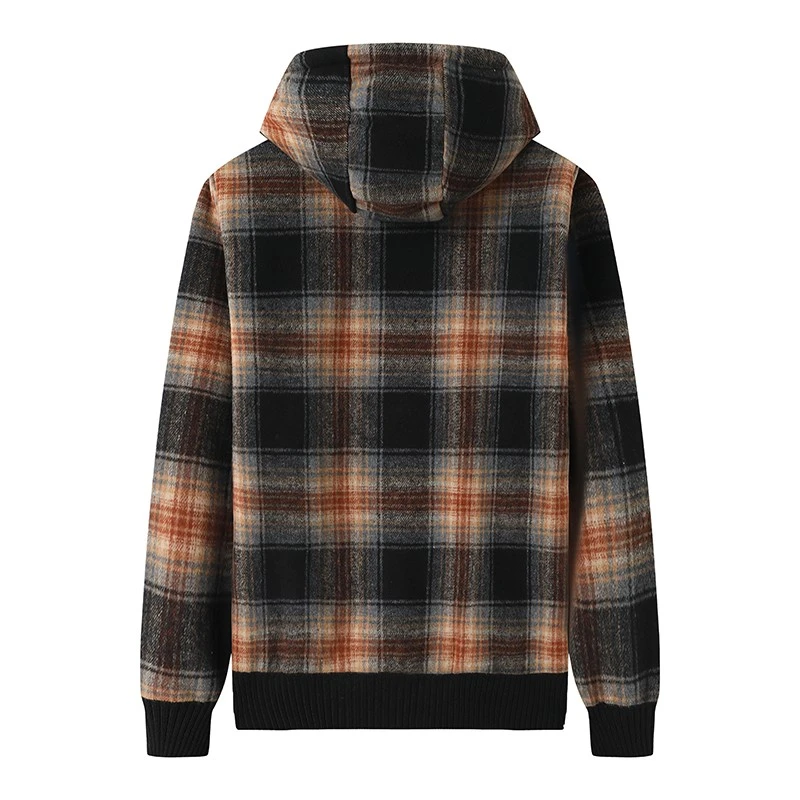 Hooded Plaid Coat Supplier