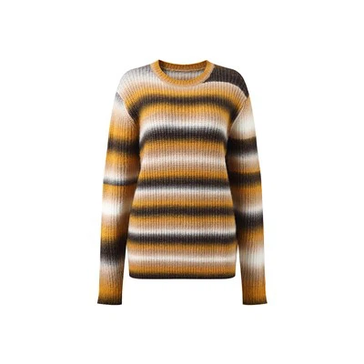 Flerfärgad randig stickad tröja